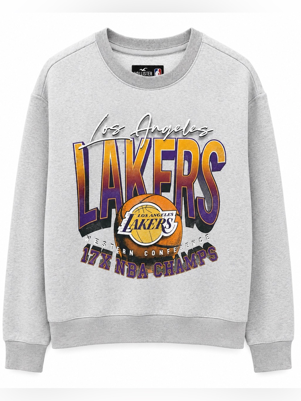Hollister x NBA Los Angeles Lakers Crewneck Sweatshirt size XS